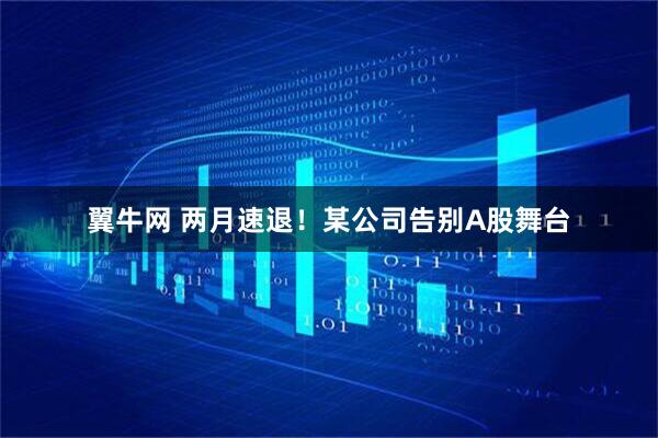 翼牛网 两月速退！某公司告别A股舞台